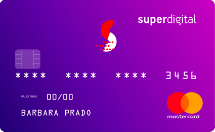 Cartão de crédito pré-pago Superdigital para negativados