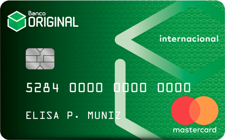 Cartão de crédito Original Internacional e sem anuidade