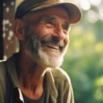 Senhor de barba grisalha e boné sorrindo